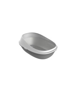 PETMAX Toalet za mačke otvorena dupla baza granit 59X39 cm - 50307-1