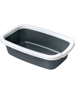 PET-TOALET PRAVOUGAONI OTVOREN ANTRACIT BELA - 50474