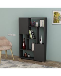 HANAH HOME Polica za knjige De More, antracit - 505CRL1804