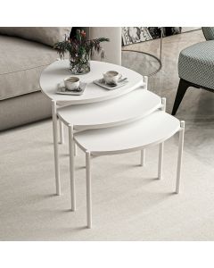 HANAH HOME Set klub stolova 3/1 Lenny, bela - 506MNR1222