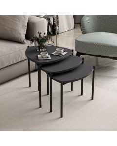HANAH HOME Set klub stolova Lenny, antracit - 506MNR1223