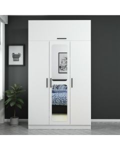 HANAH HOME Ormar sa ogledalom Kale 3 Kapak Aynalı 235, bela