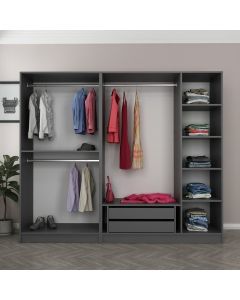 HANAH HOME Ormar Kale 210, antracit