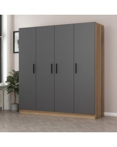 HANAH HOME Ormar Kale 7508, braon/antracit