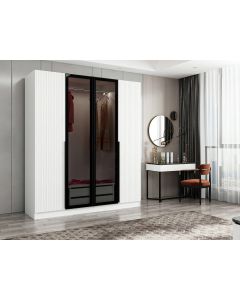 HANAH HOME Ormar Kale Plus 7810, bela/crna