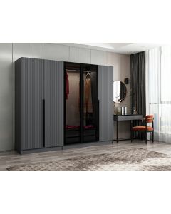 HANAH HOME Ormar Kale Plus 7803, siva/crna