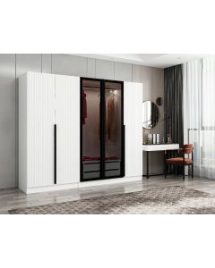 HANAH HOME Ormar Kale Plus 7811, bela/crna