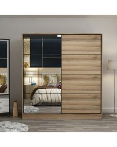 HANAH HOME Klizni ormar sa ogledalom Kale 3978, braon