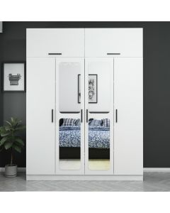 HANAH HOME Ormar sa ogledalom Kale 3094, bela