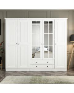 HANAH HOME Ormar sa ogledalom Kale 4782, bela