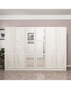 HANAH HOME Ormar sa ogledalom Kale 2463, bela