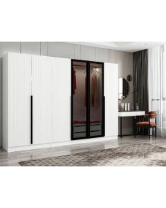 HANAH HOME Ormar Kale Plus 7812, bela/crna