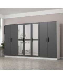 HANAH HOME Ormar sa ogledalom Kale 5068, antracit