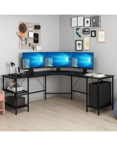 HANAH HOME Radni sto Power L 8537, crna