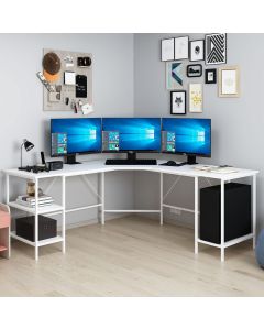 HANAH HOME Radni sto Power L, bela