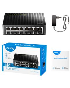 CUDY FS1016D 16-Port 10/100M Base-TX Port Switch - 43570
