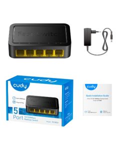 CUDY FS105D LAN 5-Port 10/100 Switch auto-negotiation RJ45 ports - 43571