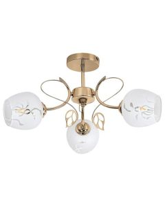 Rabalux Plafonjera Fauna E27 3x MAX 40W zlatna (5098) - 5098