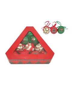 Novogodišnje kugle 4.5cm u ukrasnoj kutiji set 10/1