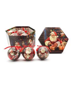 Novogodišnje kugle Deda Mraz, poklon set 1/ 14kom