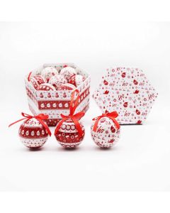 Novogodišnje kugle crveno- bele, poklon set 1/ 14kom