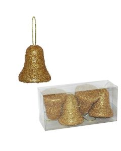 Novogodišnji ukrasi zlatno Zvono, set 1/4 - 51-842000