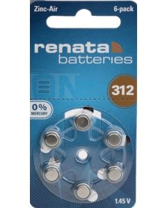RENATA Baterija ZA312 1,45V Zink-Air, 6kom (cena po komadu) - 43631