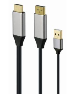 GEMBIRD HDMI kabl adapter na DisplayPort +USB konektor, 2m, crna - 43719