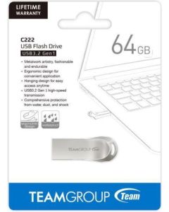 TEAM GROUP TeamGroup 64GB C222 USB 3.2 SILVER TC222364GS01 - 43734