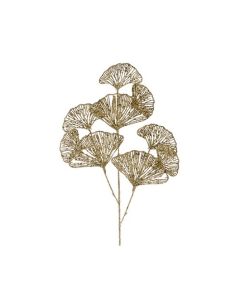 DEKOR DOM Novogodišnji dekorativni cvet 70x25cm Glitter Gingko leaf 515426, zlatna - 041136