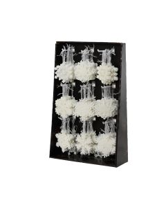 DEKOR DOM Novogodišnji ukras 10cm Snežna zvezda 515577, bela - 043361