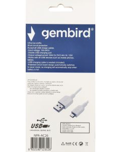 GEMBIRD Punjač 2x5v/24A+1A 12W + micro USB DATA kabl ,NPA-AC26, 1m - 43859