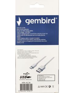 GEMBIRD Punjač brzi, NPA-AC36 QC3.0, 18W + Type C USB kabl, 1.2m - 38930-1