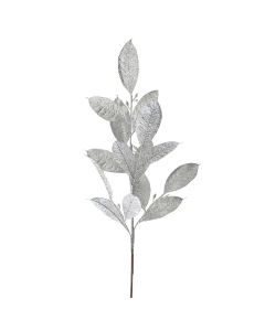 DEKOR DOM Novogodišnji ukaras List 60cm 79043, srebrna - 039219