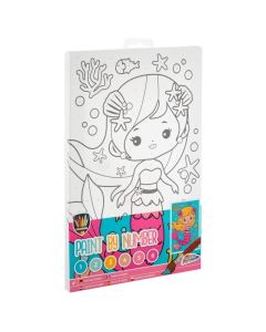 GRAFIX Platno Sa Printom + Vodene Boje sa Četkicom - Sirena - 52136