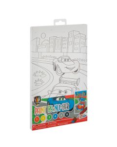 GRAFIX Platno Sa Printom + Vodene Boje sa Četkicom - Autići - 52137