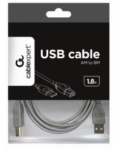 GEMBIRD CCP-USB2-AMBM-6G USB 2.0 A-plug B-plug kabl za stampac grey 1.8m - 2576