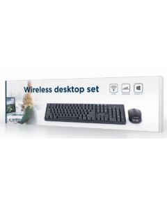 GEMBIRD KBS-W-01 2.4 GHz Slim Bezicni mis + tastatura US layout black - 17469