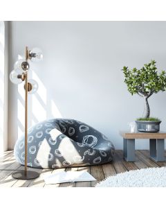 OPVIQ Podna lampa Faze NT 116, zlatna/providna