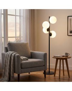 OPVIQ Podna lampa Faze NT-115-1, crna/bela