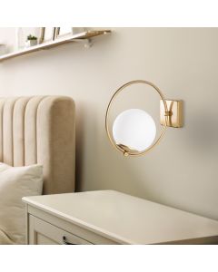 OPVIQ Zidna lampa Dolunay 3912, zlatna/bela