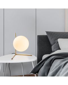 OPVIQ Stona lampa Luminar 14171, zlatna/bela