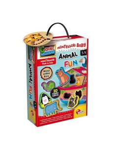 MONTESORI Drvene 3D puzzletivni - Animal fun 96893 - 52205