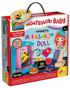 MONTESORI Drvena edukativna igra  Magnetic fashion doll 98361 - 52207