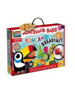 MONTESORI Drvena edukativna 3D igra Tucan breakfast 98378 - 52217-1