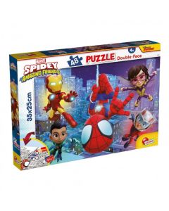 LISCIANI Puzzle Marvel Spidey Amazing Friend 2u1 složi I oboji - 48 delova - 52227-1-1