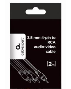 GEMBIRD Kabl 3,5mm na 3 RCA, CCA-4P2R-2M, 2m, crna - 19658