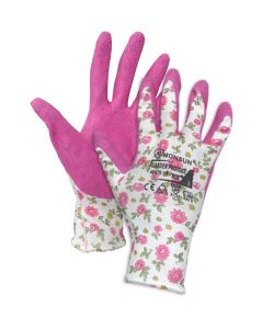 MONSUN Rukavice Garden protect, ljubičasta/cvetići - 40475-18