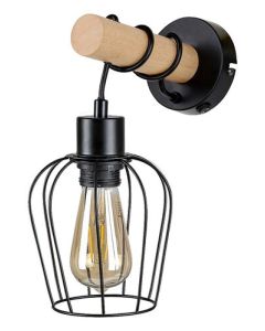 Rabalux Zidna lampa Fabian E27 1x MAX 40W mat crno (5244) - 5244