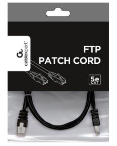 GEMBIRD PP22-0.5M/BK Mrezni kabl FTP Cat5e Patch cord, 0.5m black - 44128